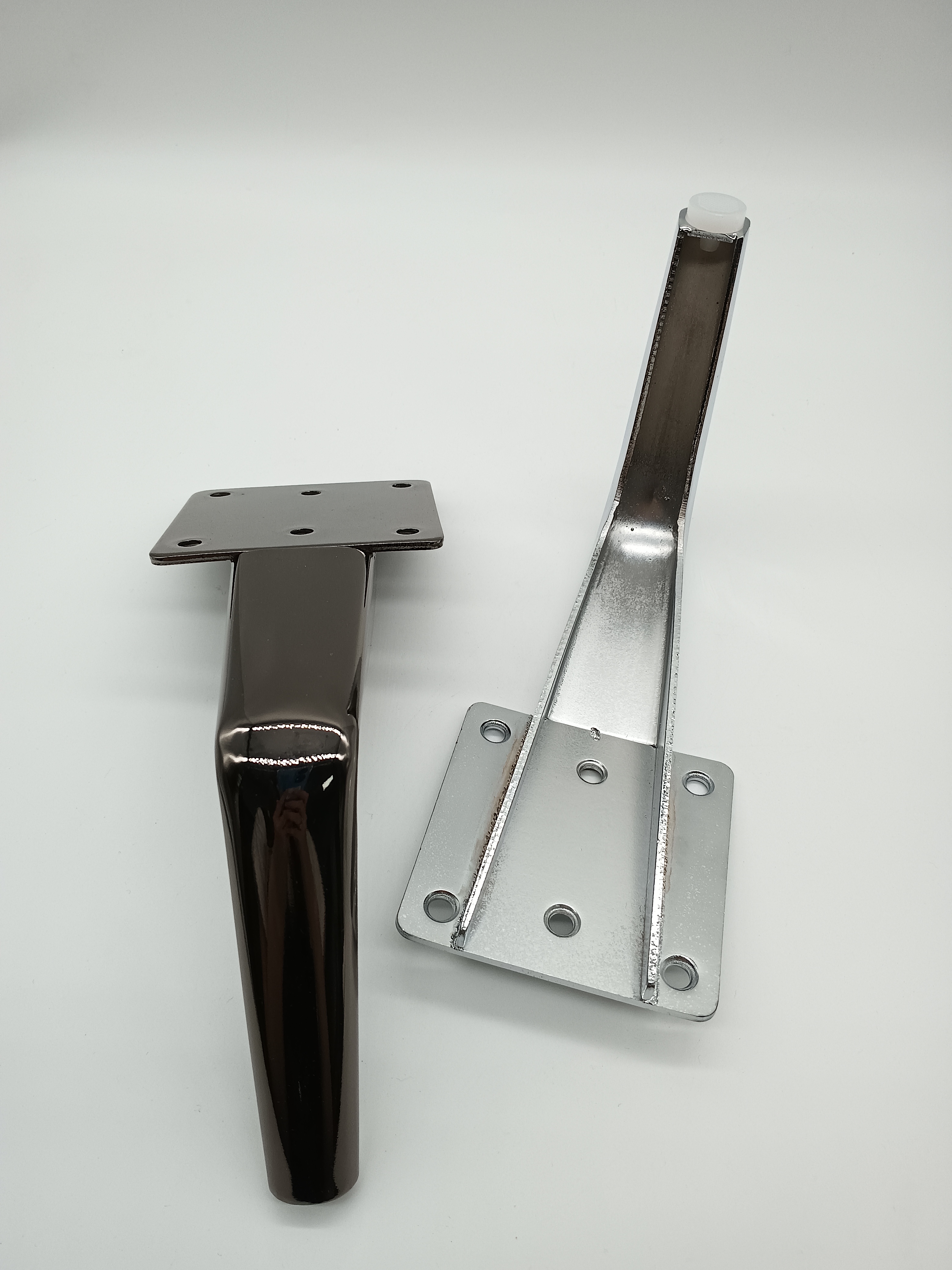 Mesa de armário cônico de metal de alta qualidade, pernas de sofá para móveis cromados