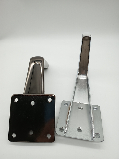 Mesa de armário cônico de metal de alta qualidade, pernas de sofá para móveis cromados