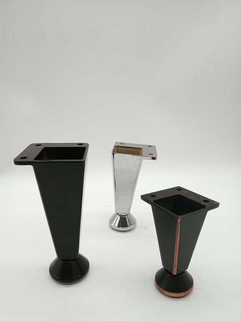 Pés de sofá de mesa de armário de liga de zinco triangular em forma de Y para pernas de sofá de hardware doméstico 