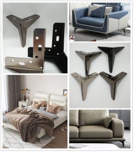 Aparadores de cama cromados metálicos de metal de luxo personalizado de fábrica Pés Móveis Gabinete Sofá Pernas
