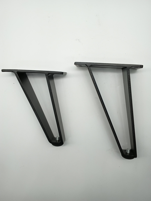 Novo design de cama de armário de móveis de metal estilo luxuoso tubo angular sofá perna de ferro
