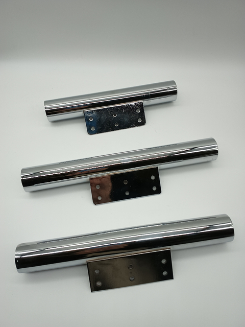 Pé de sofá moderno de metal de baixo preço de fábrica, pés de suporte de ferro para móveis cromados