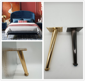  Peças de móveis de aço inoxidável de 4-8 polegadas/10-18 cm, acessórios de pernas de sofá de metal único