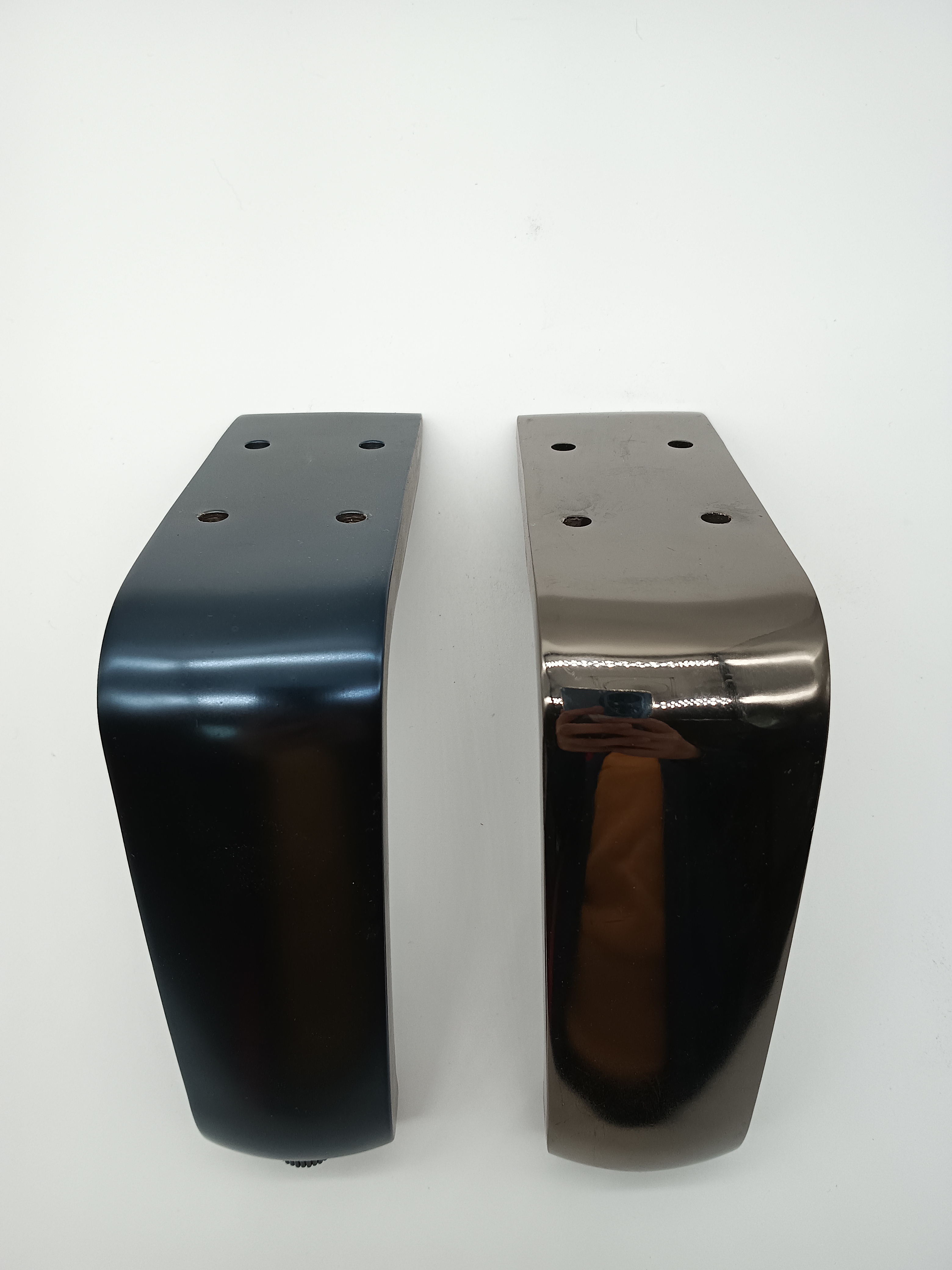 Pernas de sofá cônicas modernas, luxuosas, douradas, cromadas, armário de metal, suporte para móveis, pés de aço para camas e sofás, material de ferro